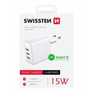 SWISSTEN TRAVEL CHARGER WITH 3x USB 3A 15W WHITE 22052100