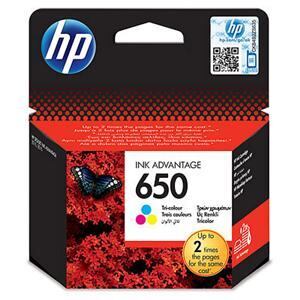HP 650 tříbarevná inkoustová kazeta, CZ102AE CZ102AE