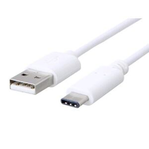 Kabel C-TECH USB 2.0 AM na Type-C kabel (AM/CM), 1m, bílý CB-USB2C-10W