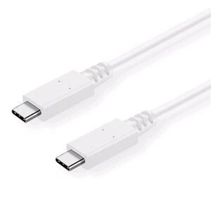 Kabel C-TECH USB 3.2, Type-C (CM/CM), PD 100W, 20Gbps, 1m, bílý CB-USB32-10W
