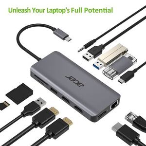 Acer 12in1 USB-C dongle (USB,HDMI,PD,CD,DP,RJ45) HP.DSCAB.009