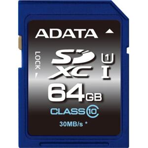 ADATA/SDXC/64GB/50MBps/UHS-I U1 / Class 10 ASDX64GUICL10-R