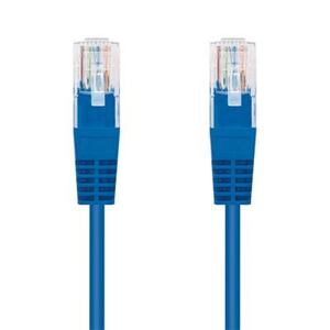 Kabel C-TECH patchcord Cat5e, UTP, modrý, 0,25m CB-PP5-025B