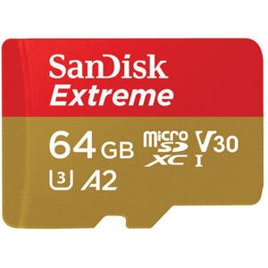 SanDisk Extreme/micro SDXC/64GB/170MBps/UHS-I U3 / Class 10/+ Adaptér SDSQXAH-064G-GN6AA