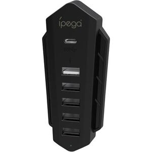 iPega P5036 USB/USB-C HUB pro PS5 6v1 Black 6974363710262