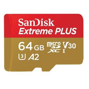 SanDisk Extreme PLUS/micro SDXC/64GB/200MBps/UHS-I U3 / Class 10/+ Adaptér SDSQXBU-064G-GN6MA