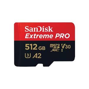 SanDisk Extreme PRO/micro SDXC/512GB/200MBps/UHS-I U3 / Class 10/+ Adaptér SDSQXCD-512G-GN6MA