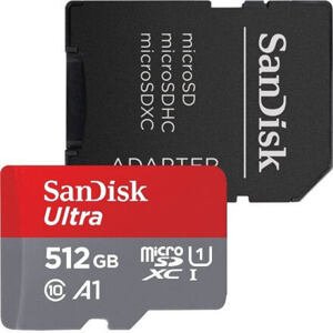 SanDisk Ultra/micro SDXC/512GB/150MBps/UHS-I U1 / Class 10/+ Adaptér SDSQUAC-512G-GN6MA