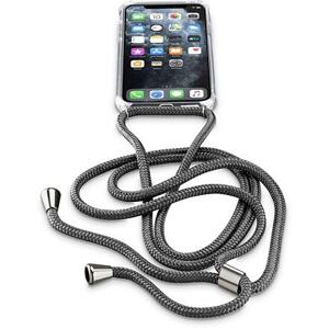 Transparentní zadní kryt Cellularline Neck-Case s černou šňůrkou na krk pro Apple iPhone 11 Pro