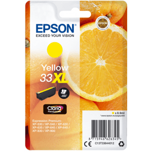 Epson Singlepack Yellow 33XL Claria Premium Ink C13T33644012