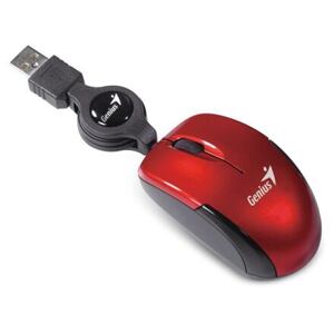 GENIUS myš MicroTraveler V2/ drátová/ 1200 dpi/ USB/ červená 31010125107