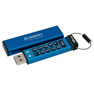 Kingston IronKey Keypad 200/16GB/USB 3.2/USB-A/Modrá IKKP200/16GB