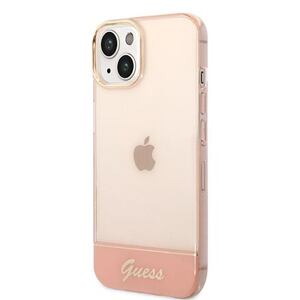 Guess PC/TPU Camera Outline Translucent Zadní Kryt pro iPhone 14 Plus Pink GUHCP14MHGCOP