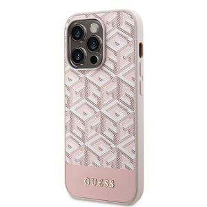 Guess PU G Cube MagSafe Zadní Kryt pro iPhone 14 Pro Max Pink GUHMP14XHGCFSEP