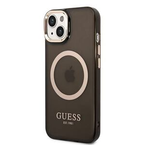 Guess Translucent MagSafe Kompatibilní Zadní Kryt pro iPhone 14 Plus Black GUHMP14MHTCMK