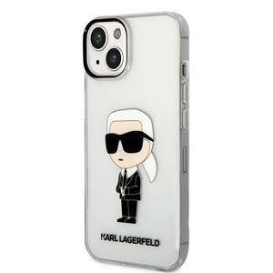 Karl Lagerfeld IML Ikonik NFT Zadní Kryt pro iPhone 14 Plus Transparent KLHCP14MHNIKTCT