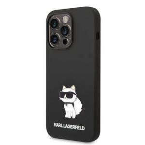Karl Lagerfeld Liquid Silicone Choupette NFT Zadní Kryt pro iPhone 14 Pro Max Black KLHCP14XSNCHBCK