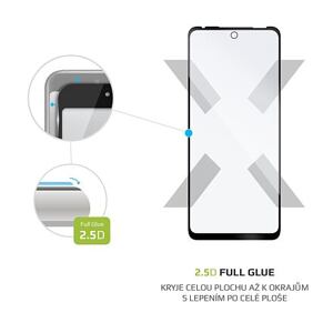 FIXED Full Cover 2,5D Tempered Glass for Motorola Moto G40, black FIXGFA-739-BK
