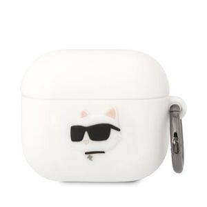 Karl Lagerfeld 3D Logo NFT Choupette Head Silikonové Pouzdro pro Airpods 3 White KLA3RUNCHH
