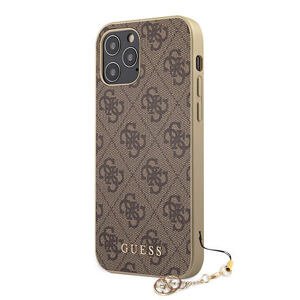 Guess 4G Charms Zadní Kryt pro iPhone 12/12 Pro 6.1 Brown GUHCP12MGF4GBR