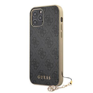 Guess 4G Charms Zadní Kryt pro iPhone 12/12 Pro 6.1 Grey GUHCP12MGF4GGR