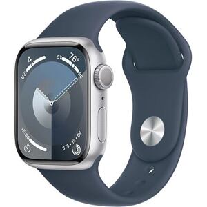 Apple Watch Series 9 GPS 41mm S/M barva Silver Aluminum Case / Storm Blue Sport Band MR903QC/A