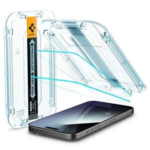 Ochranné sklo Spigen Glass tR EZ Fit 2 Pack pro iPhone 15 Pro Max transparentní AGL06872