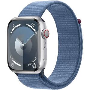 Apple Watch Series 9 GPS+Cellular 45mm barva Silver Aluminum / Sport Loop Winter Blue MRMJ3QC/A