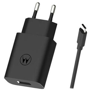 Motorola TurboPower Cestovní Nabíječka 20W vč. USB-C Kabelu Black MOTOCHAR20W