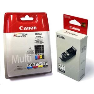Canon PGI-550 + CLI-551 C/M/Y/BK/GY  Multi pack 6496B005