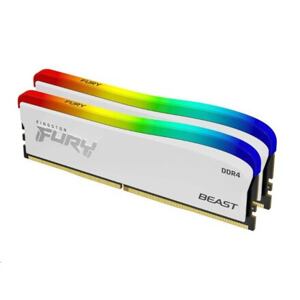 DIMM DDR4 16GB 3600MT/s CL17 (Kit of 2) KINGSTON FURY Beast White RGB SE KF436C17BWAK2/16