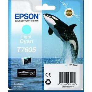 Epson T7605 Ink Cartridge Light Cyan C13T76054010