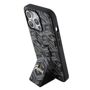Guess PU Grip Stand G Cube Zadní Kryt pro iPhone 15 Pro Black GUHCP15LPGSGCSK