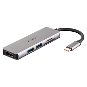 D-Link 5-in-1 USB-C Hub with HDMI and SD/microSD Card Reader DUB-M530