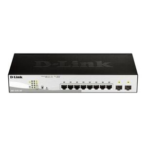 D-Link DGS-1210-10P, 10-port 10/100/1000 Gigabit PoE Smart Switch including 2x SFP DGS-1210-10P/E