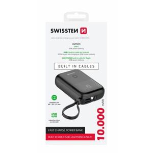 SWISSTEN POWER BANK 10000 mAh 22,5W WITH BUILT-IN CABLES USB-C AND LIGHTNING 22013931