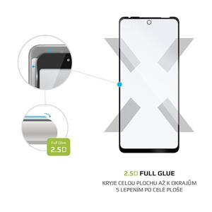 FIXED Full Cover 2,5D Tempered Glass for Motorola Moto G60, black FIXGFA-738-BK
