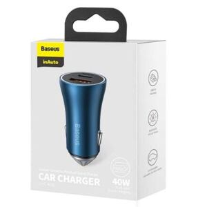 Baseus Car Charger Golden Contactor Pro Fast Type C / USB 40W, PD 3.0, QC 4.0+ SCP, FCP, AFC, Blue ( CCJD-03