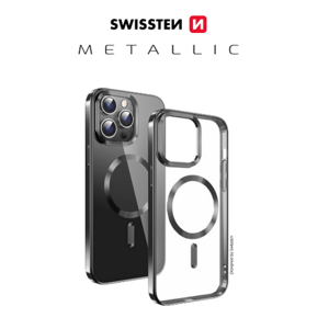 SWISSTEN CLEAR JELLY MagStick METALLIC FOR IPHONE 12 PRO MAX BLACK 36500102