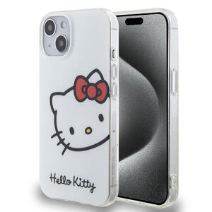 Hello Kitty IML Head Logo Zadní Kryt pro iPhone 13 White HKHCP13MHCKHST