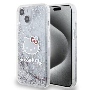 Hello Kitty Liquid Glitter Electroplating Head Logo Zadní Kryt pro iPhone 12/12 Pro Transparent HKHCP12MLIKHET