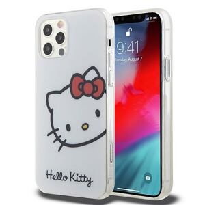 Hello Kitty IML Head Logo Zadní Kryt pro iPhone 12/12 Pro White HKHCP12MHCKHST