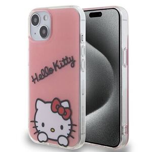 Hello Kitty IML Daydreaming Logo Zadní Kryt pro iPhone 13 Pink HKHCP13MHKDSP