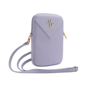 Guess PU Grained 4G Metal Logo Wallet Phone Bag Zipper Purple GUWBZPGSTEGU