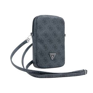 Guess PU 4G Triangle Logo Wallet Phone Bag Zipper Black GUWBZP4GFTSK