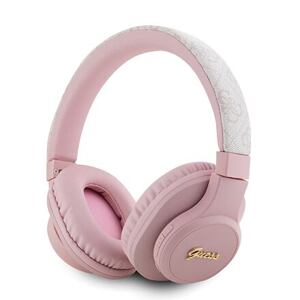 Guess PU Leather 4G Tone on Tone Script Logo BT5.3 Stereo Headphone Pink GUBH604FEMP