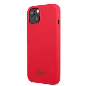 Lacoste Liquid Silicone Glossy Printing Logo Kryt pro iPhone 13 Red LCHCP13MSR