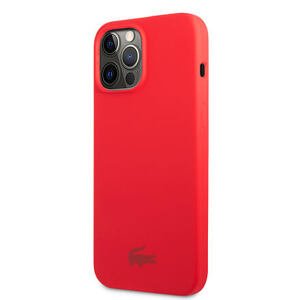 Lacoste Liquid Silicone Glossy Printing Logo Kryt pro iPhone 13 Pro Red LCHCP13LSR