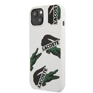 Lacoste Liquid Silicone Allover Pattern Kryt pro iPhone 13 White LCHC13MSOW