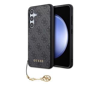 Guess 4G Charms Zadní Kryt pro Samsung Galaxy S24 Grey GUHCS24SGF4GGR